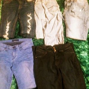 Lot 5 pairs of jeans, size 9